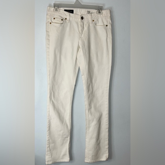 J. Crew Matchstick jean in white Sz 28 Low Rise Cotton Some Stretch - Picture 3 of 8